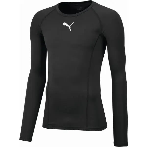 Puma LIGA BASELAYER TEE LS JR Chlapčenské tričko, čierna, veľkosť