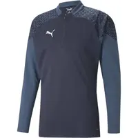 Puma TEAMCUP TRAINING 1/4 ZIP TOP Pánska športová mikina, tmavo modrá, veľkosť