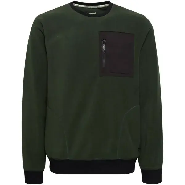 BLEND SWEATSHIRT REGULAR FIT Pánska mikina, tmavo zelená, veľkosť
