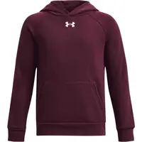 Under Armour RIVAL FLEECE HOODIE Chlapčenská mikina, vínová, veľkosť M