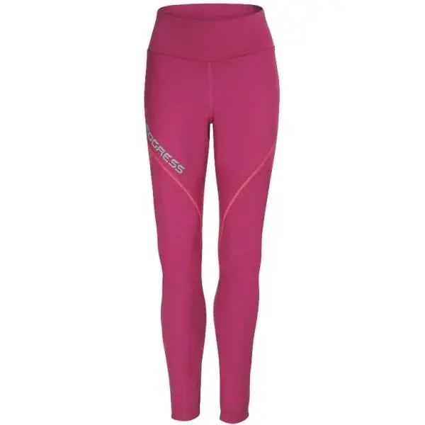 PROGRESS SNOWCAT Dámske zimné elastické nohavice, ružová, veľkosť