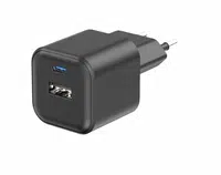 SWISSTEN SÍŤOVÝ ADAPTÉR GaN 1x USB-C 35W PD + 1x USB-A 27W QC ČERNÝ