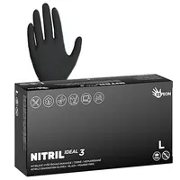 Silnější nitrilové rukavice Espeon Nitril Ideal 3 - 100 ks, černé, velikost L (100185) + dárek zdarma