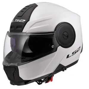 Výklopná moto přilba LS2 FF902 Scope II Solid Gloss White S (55-56)