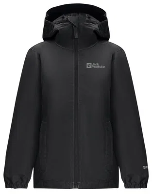 Jack Wolfskin Flaze K 164, black Dětská bunda na zip