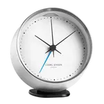 Nerezové hodiny s budíkem Henning Koppel, 10 cm, se stojánkem - Georg Jensen