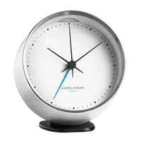 Nerezové hodiny s budíkem Henning Koppel, 10 cm, se stojánkem - Georg Jensen