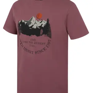 Husky Tee Moon M S, dark bordo Pánské bavlněné triko