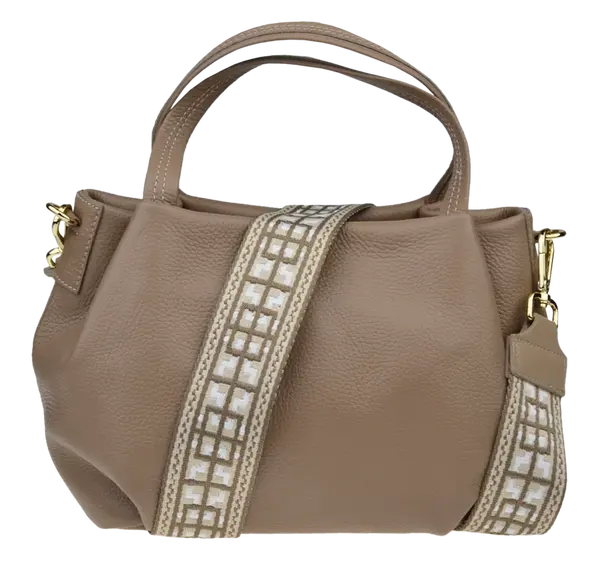 NovaKabelka.cz Tea Taupe s přídavným popruhem III