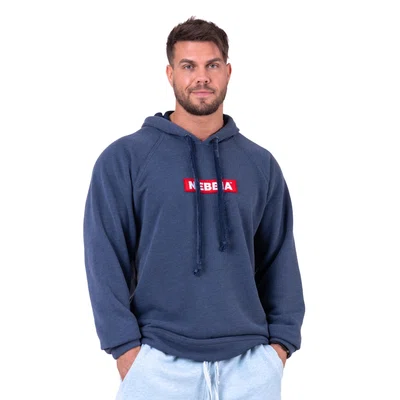 Pánská mikina s kapucí Nebbia Red Label 149 Dark Blue M