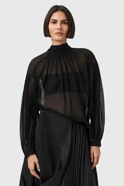 Halenka s příměsí hedvábí AllSaints PEARLA