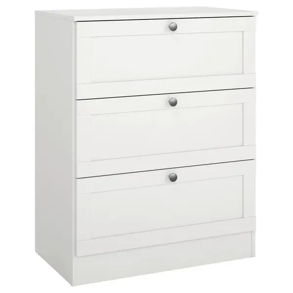 MID.YOU KOMODA, bílá, 70,2/88,95/41,5 cm