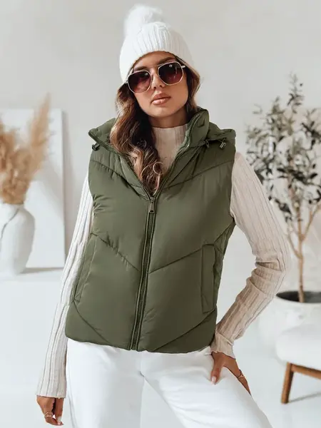 Dámská pikovaná vesta LIKEHUGS zelená