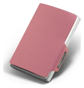 Kožená mini peňaženka Mondraghi Saffiano Pink