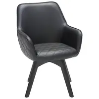 ŽIDLE S PODRUČKAMI, železo, vzhled kůže, černá