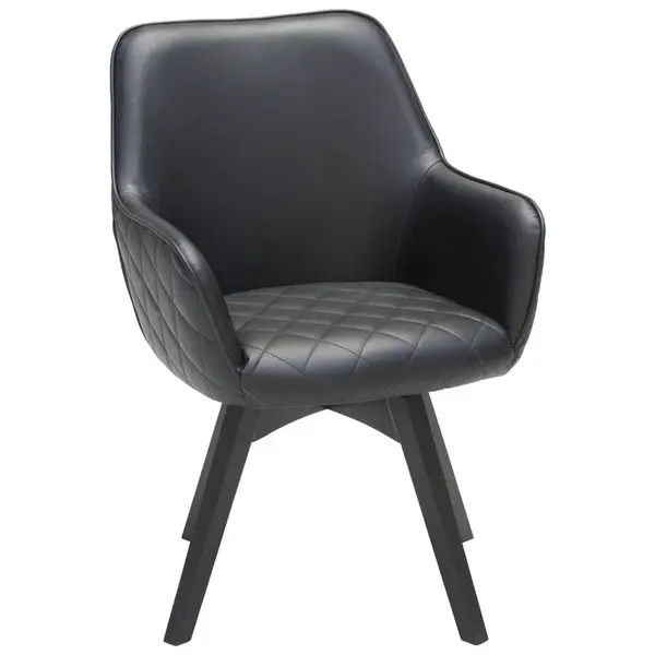 ŽIDLE S PODRUČKAMI, železo, vzhled kůže, černá