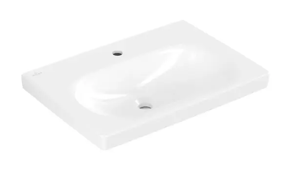 Villeroy & Boch Skyla - Umývadlo 65x46 cm, bez prepadu, otvor na batériu, CeramicPlus, Stone White 5A5166RW