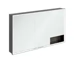 Villeroy & Boch My View+ - Zrkadlová skrinka s LED osvetlením 130x75x17 cm, 3 dvierka, Stone Oak/matná čierna B48213RK