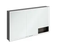 Villeroy & Boch My View+ - Zrkadlová skrinka s LED osvetlením 130x75x17 cm, 3 dvierka, Stone Oak/matná čierna B48213RK