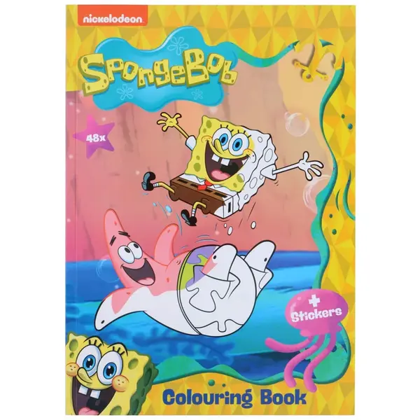 Omaľovánka SpongeBob A4 48strán + 2str. nálepky-MOVEO