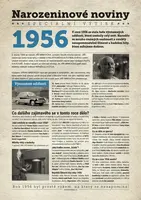 Narozeninové noviny 1956 s vlastní fotografií a textem, S textem