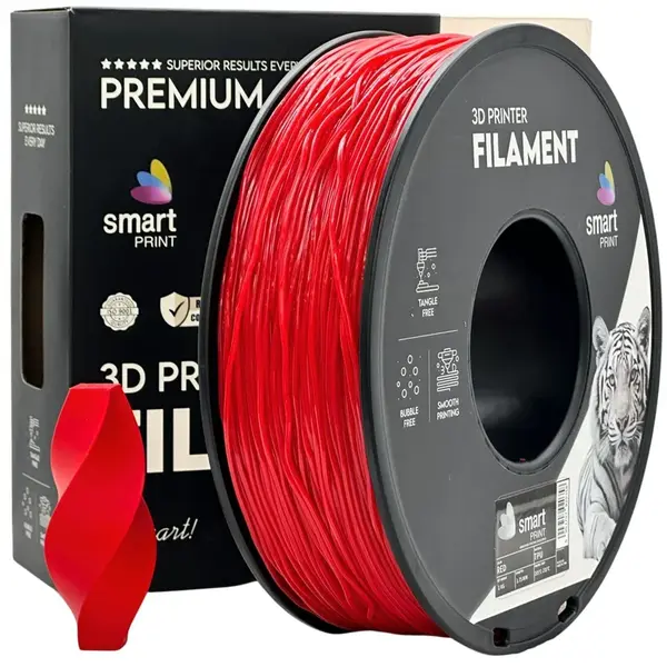Smart Print FG-S121-E1, 3D filament, TPU 95A, Red, 1kg, 1,75mm
