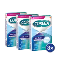 COREGA Bio Tabs Antibakteriální tablety 3 x 30 ks