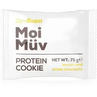 GymBeam MoiMüv Protein Cookie proteinová sušenka příchuť Lemon and White Chocolate 75 g