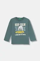 Dětské bavlněné tričko s dlouhým rukávem United Colors of Benetton