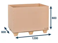 Přepravní EUROBOX 1200x800x800 7VVL bez horních klop
