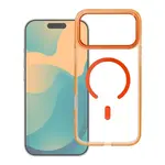 Zadní kryt Case FRAME CLEAR HYBRID MAG COVER compatible with MagSafe pro Apple iPhone 17 Pro Max, oranžová
