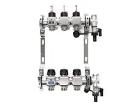 Wigell Podlahový rozdělovač WIGELL, 3 okruhy, nerez + odvzdušňování na klíč 8481.80.90