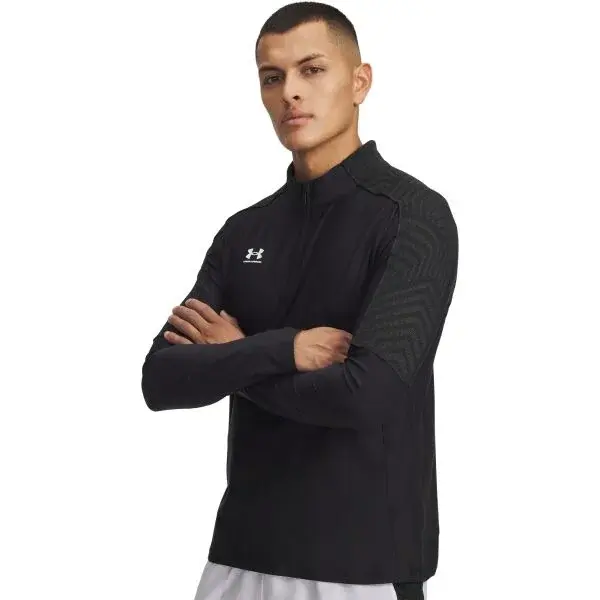 Under Armour CHALLENGER PRO MIDLAYER Pánská fotbalová mikina, černá, velikost