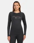 Dámské termo triko z merino vlny s dlouhým rukávem kilpi mavora top-w černá 38