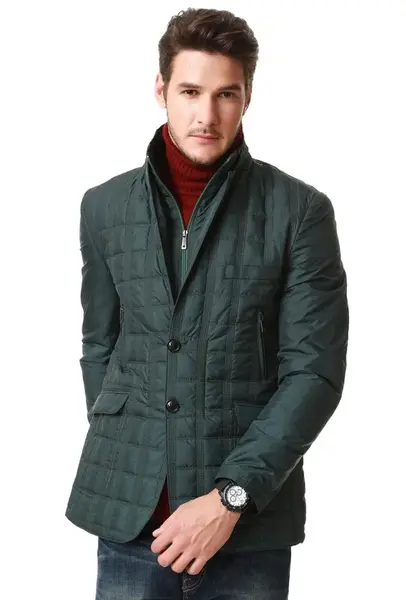 Zelený prešívaný kabát Dewberry