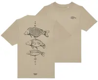 Giants fishing tričko dětské tři kapři béžové - 9-11 let