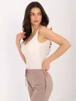 Dámsky top na ramienka, svetlo béžový