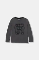 Dětské bavlněné tričko s dlouhým rukávem Guess