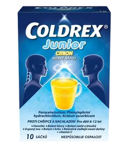 COLDREX Junior Horký nápoj Citron sáčky 10 ks