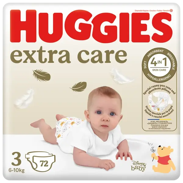 HUGGIES® Extra Care 3, 72 ks