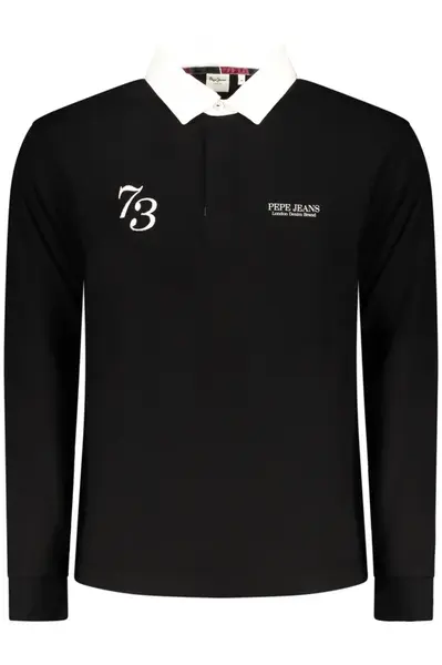 Čierne pánske polokošele s dlhým rukávom