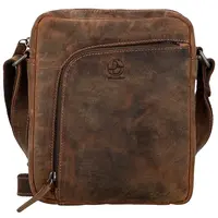 Pánská kožená crossbody taška hnědá - Bellugio Seth