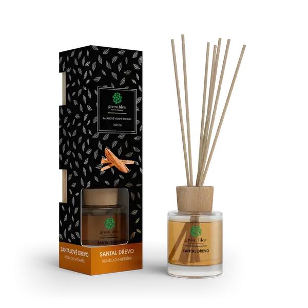 Ratanové vonné tyčinky Santalové drevo 100 ml - Green idea