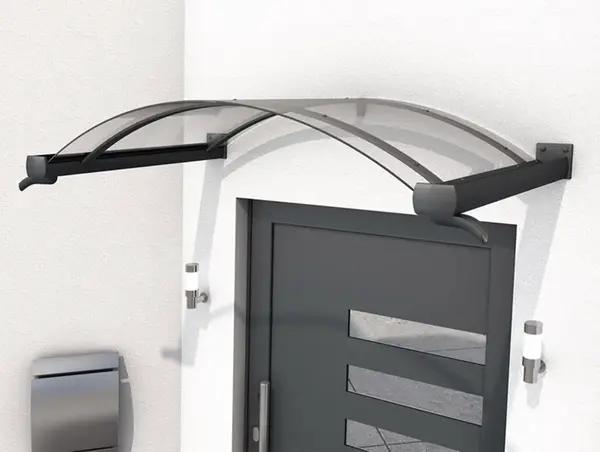 Vchodová strieška GUTTAVORDACH BV/B 200 x 90 cm čierna / číra GU7210466