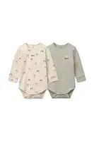 Kojenecké body Liewood Yanni Grow Printed LS Bodystocking 2-pack