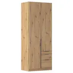 Rauch Möbel ŠATNÍ SKŘÍŇ S OTOČNÝMI DVEŘMI, dub artisan, 91/229/54 cm
