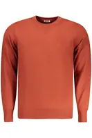 Pánský hnědý svetr s výstřihem do V