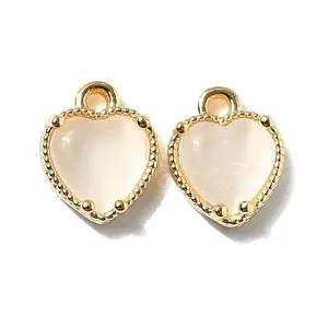 Heart Brass Charms