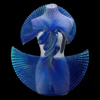 Polyester Mermaids Pleated Fabric