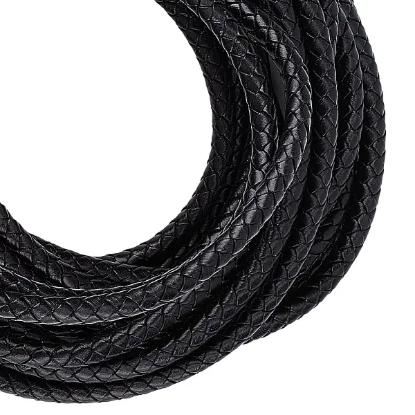 5M Braided Leather Cord with Core